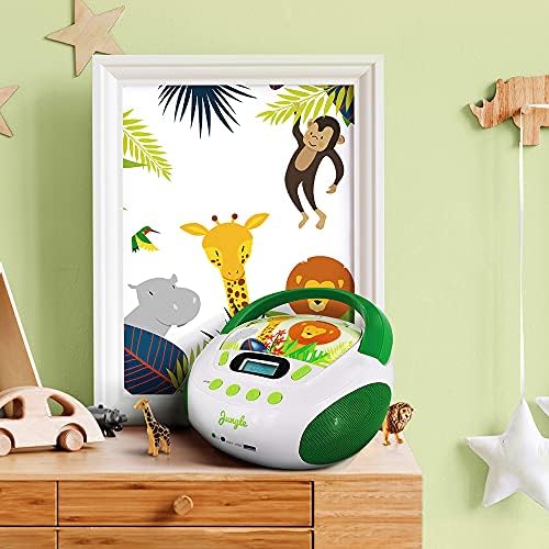 Metronic 477144 Lecteur CD pour enfants Jungle avec port USB/AUX-IN Vert/Blanc – Image 4