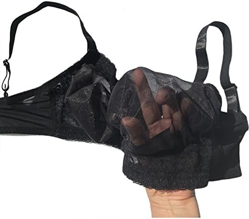 Soutien-gorge à poches en dentelle transparente pour formes de poitrine en silicone pour mastectomie Crossdresser85-85 – Image 3