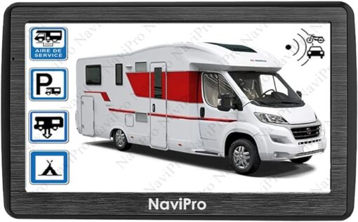 GPS Camping Car 7 Pouces NaviPro Active, Ventouse Aimanté, Europe + Maroc, Russie, Turquie, Aires De Camping - Mise A Jour Gratuite A Vie