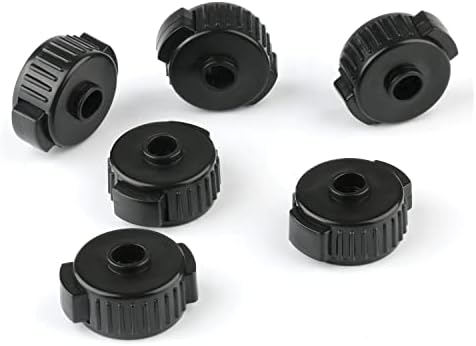 6 Pièces Noix de Cymbale à Dégagement Rapide, 8mm Cymbale Mate Nut Plastique Noir Écrou de Verrouillage de Cymbale pour Kit De Batterie à Percussion Remplacement de Pièces ed Batterie Jazz – Image 3