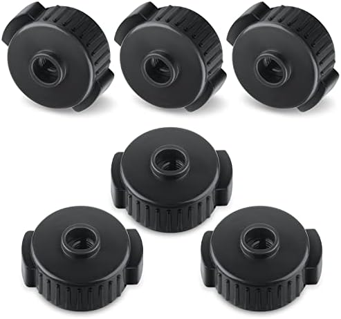6 Pièces Noix de Cymbale à Dégagement Rapide, 8mm Cymbale Mate Nut Plastique Noir Écrou de Verrouillage de Cymbale pour Kit De Batterie à Percussion Remplacement de Pièces ed Batterie Jazz