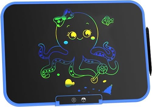 Topfree Tablette Dessin Enfant, 13 Pouces Tablette d'écriture LCD Colorée, Tablette Magique Enfant, Ardoise Magique 2 3 4 5 6 7 ans Filles et Garçons Cadeau D'anniversaire pour Les Enfants, Bleu