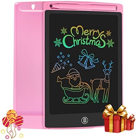 HOMESTEC Jouet Enfant Fille Cadeau, pour Filles de 2, 3, 4, 5, 6 Ans, Tablette a Dessin Enfant 12 Pouces, Jouets éducatifs Effaçables pour Tout-Petits, Jouets pour Noël, Nouvel an, Anniversaire,Rose – Image 8