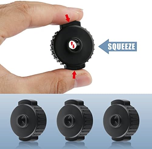 6 Pièces Noix de Cymbale à Dégagement Rapide, 8mm Cymbale Mate Nut Plastique Noir Écrou de Verrouillage de Cymbale pour Kit De Batterie à Percussion Remplacement de Pièces ed Batterie Jazz – Image 4