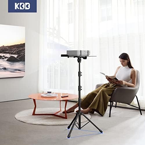 KDD Support Videoprojecteur -4 en 1 Pupitre Musique Pliable avec Bras à Ressort Trépied Ordinateur Portable Support Tablette avec Barre Coulissante- Hauteur Réglable de 59cm à 160cm & Rotation de 180° – Image 5