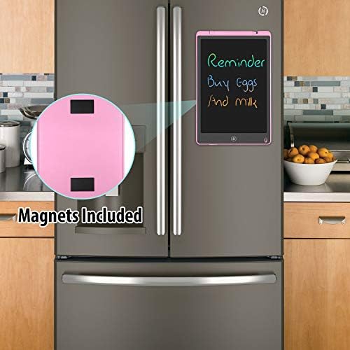 HOMESTEC Jouet Enfant Fille Cadeau, pour Filles de 2, 3, 4, 5, 6 Ans, Tablette a Dessin Enfant 12 Pouces, Jouets éducatifs Effaçables pour Tout-Petits, Jouets pour Noël, Nouvel an, Anniversaire,Rose – Image 5