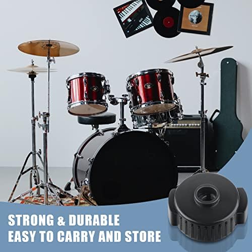 6 Pièces Noix de Cymbale à Dégagement Rapide, 8mm Cymbale Mate Nut Plastique Noir Écrou de Verrouillage de Cymbale pour Kit De Batterie à Percussion Remplacement de Pièces ed Batterie Jazz – Image 7