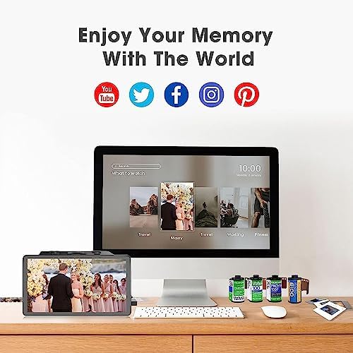 Scanners de Diapositives et négatifs avec écran LCD 5 Pouces, convertit Les négatifs et Diapositives Couleur et Noir et Blanc de 35mm, 126, 110, Super 8 et 8mm en Haute résolution JPEG 22 MP – Image 7