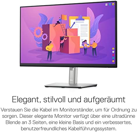 Dell P2422H 24" Full HD (1920x1080) Écran PC, 60Hz, IPS, 5ms, 99% sRGB, DisplayPort, HDMI, VGA, 5x USB, Garantie 3 ans, Noir – Image 3