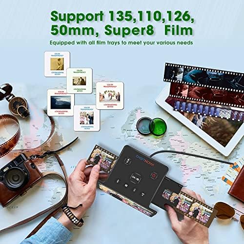 Scanners de Diapositives et négatifs avec écran LCD 5 Pouces, convertit Les négatifs et Diapositives Couleur et Noir et Blanc de 35mm, 126, 110, Super 8 et 8mm en Haute résolution JPEG 22 MP – Image 2