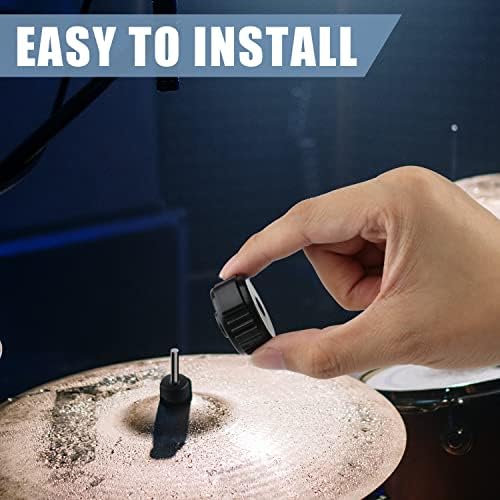 6 Pièces Noix de Cymbale à Dégagement Rapide, 8mm Cymbale Mate Nut Plastique Noir Écrou de Verrouillage de Cymbale pour Kit De Batterie à Percussion Remplacement de Pièces ed Batterie Jazz – Image 6
