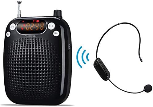 Amplificateur de voix portable avec micro casque fm 10W batterie rechargeable 2000mah mini ampli pa système de sonorisation amplificateur vocal puissant pour enseignants, yoga, guides touristiques