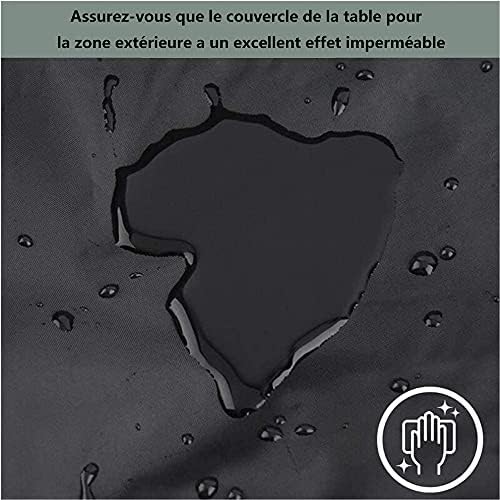 TopIdea Housse Salon de Jardin 200x100x75cm Housse de Table Jardin Rectangulaire Couverture de Protection Meubles Bâche Salon de Jardin Imperméable Anti-UV Tissu 600D Oxford Bache Table Exterieur – Image 3