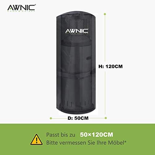 Awnic Housse de protection contre les intempéries pour chauffage de terrasse Enders Polo 2.0 - Étanche - Ronde - 50 x 120 cm – Image 3