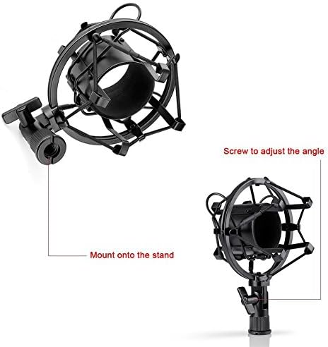 Neewer NW-800 Kit de Microphone à Condensateur - Micro Doré, 48V Alimentation Fantôme Noir, NW-35 Boom Support de Bras à Ciseaux avec Montage Choc et Filtre Pop, XLR Câble Mâle à Femelle – Image 5