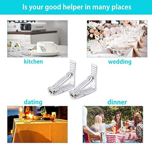 Pince à Nappe Transparent,Pince Nappe Plastique,20 Pcs Clip Nappe Table RéGlable pour FêTe à La Maison,Parties,Pique-Niques, FêTe, Mariage,Restaurant n,Parties,Pique-Niques, FêTe, Mariage,Restaurant – Image 6