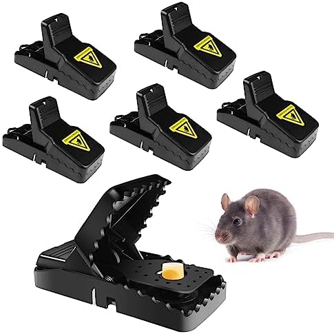 Fousenuk Piège à Rats Professionnel, 6 Clips de Piege a Souris Efficace, Piège Souris Reutilisable, Tapetteà, Attrape, Tapetteà Plastique, Tapette, Convient pour la Maison et Exterieur