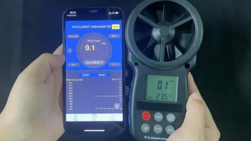 HoldPeak Anémomètre Numérique 866B-APP Vitesse du Vent avec Connexion Bluetooth Sans fil Pour Mesurer Vitesse du Vent, Température, Anémomètre Numérique Extérieur pour Navigation en vol(Avec trépied) – Image 7