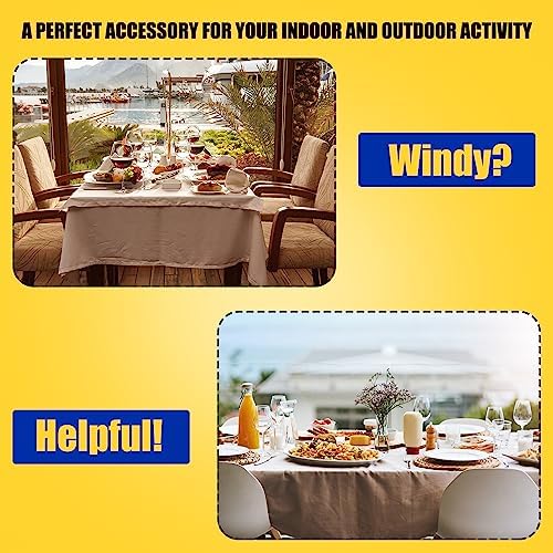 8pcs Pince à Nappe Plastique, Pince à Nappe de Table Transparente Porte-Nappe Pinces à Couverture de Table pour Tableau d'Épaisseur de 1,7-3,5cm Noël Fête Mariage d'Intérieur d'Extérieur – Image 3