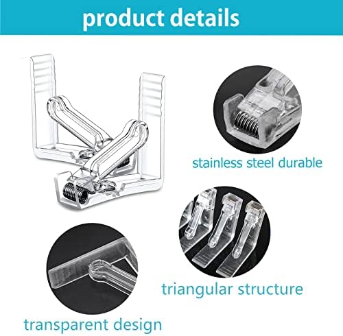 Pince à Nappe Transparent,Pince Nappe Plastique,20 Pcs Clip Nappe Table RéGlable pour FêTe à La Maison,Parties,Pique-Niques, FêTe, Mariage,Restaurant n,Parties,Pique-Niques, FêTe, Mariage,Restaurant – Image 4