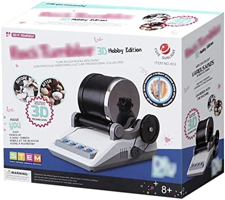 TLM Toys gobelet Polissage Roche | polisseuse Professionnelle Durable pour Pierre,Rock Tumbler Kit STEM Science Kit Bijoux Attaches, Géologie Hobby Jouet pour Adultes Enfants – Image 5