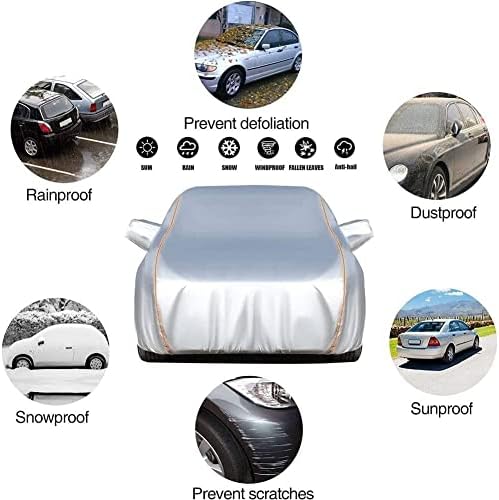 Bâche Voiture Exterieur Personnalisé pour Renault Wind(2011-2019) Housse de Voiture ImperméAble,Résistant à la Neige par Tous Les Temps, Coupe-Vent,Durable, et résistante aux Rayures – Image 3