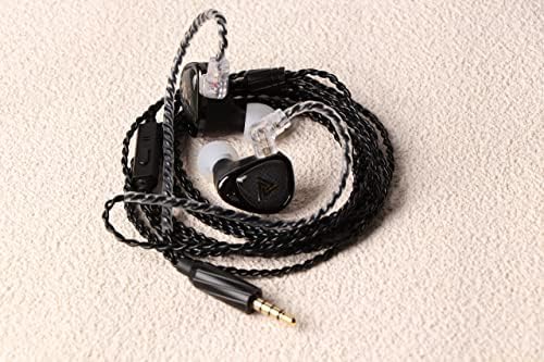 QKZ x HBB Khan 2DD Contrôleur Dynamique HiFi Intra-Auriculaire IEM, Coque Légère et Ergonomique Imprimée en 3D, Câble OFC Détachable 0,75 mm 2 Broches, Pour Audiophile, Musicien, DJ (avec micro) – Image 6