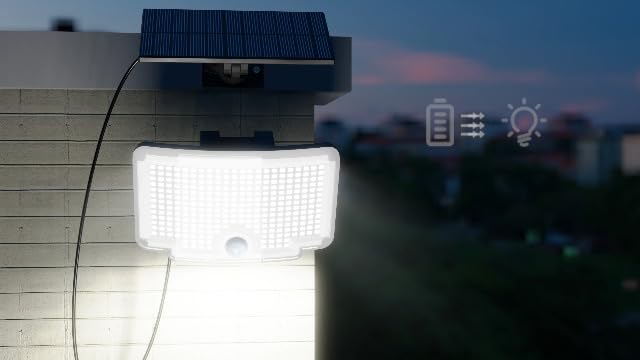 nipify Lampe Solaire Extérieur Detecteur de Mouvement【310 LED