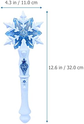 SAFIGLE Baguette magique lumineuse en forme de flocon de neige à LED avec son - Accessoire de costume pour enfants - Cadeaux d'anniversaire de Noël pour enfants et filles - Bleu – Image 4