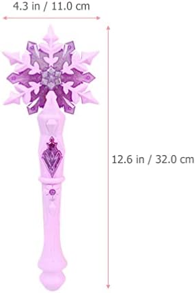 SAFIGLE Baguette magique lumineuse flocon de neige LED avec son - Accessoire de costume pour enfants - Cadeau d'anniversaire de Noël - Rose – Image 6