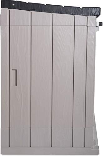 dobar® 95604e Revêtement de Poubelle en Plastique pour 2 poubelles de 120 l - Abri pour Jardin - 129,5 x 74,5 x 111 cm - Taupe/Anthracite – Image 3