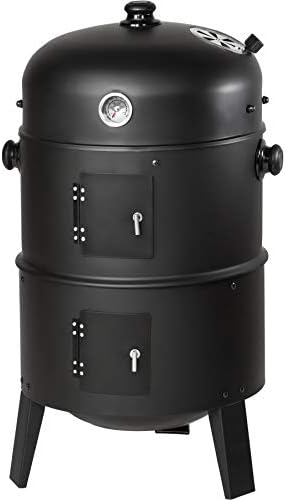 TecTake BBQ GRILL BARBECUE CHARBON DE BOIS FUMOIR SMOKER - diverses tailles au choix - (3en1 BBQ Fumeur/grill | No. 400820)
