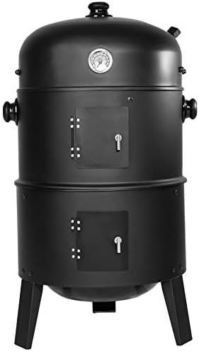 TecTake BBQ GRILL BARBECUE CHARBON DE BOIS FUMOIR SMOKER - diverses tailles au choix - (3en1 BBQ Fumeur/grill | No. 400820) – Image 4