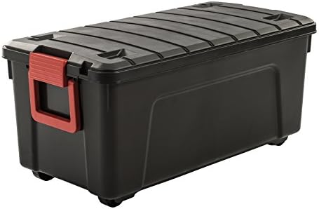 Iris Ohyama, Lot de 3 Grandes boîtes, Organisateur de rangement plastique, avec couvercle & Boîtes, Organisateur de rangement plastique, Lot de 2, 50L, Hermétique, Clips, Chambre – Image 4