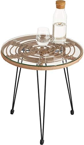 TecTake 800802 Salon de Jardin en Rotin 2 Personnes Résine Tressée Ensemble Table et Chaises Coussins d´Assise Amovibles – Diverses Couleurs (Marron Naturel) – Image 5