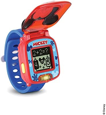 VTech - Disney Junior, La Montre-Jeu Interactive de Mickey, Clapet avec Écran Animé, Bracelet Souple, 8 Cadrans, 4 Jeux Éducatifs, Cadeau Enfant de 3 Ans à 7 Ans - Contenu en Français – Image 4