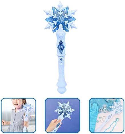 SAFIGLE Baguette magique lumineuse en forme de flocon de neige à LED avec son - Accessoire de costume pour enfants - Cadeaux d'anniversaire de Noël pour enfants et filles - Bleu – Image 6