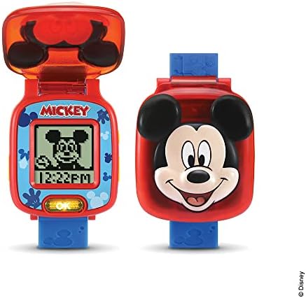 VTech - Disney Junior, La Montre-Jeu Interactive de Mickey, Clapet avec Écran Animé, Bracelet Souple, 8 Cadrans, 4 Jeux Éducatifs, Cadeau Enfant de 3 Ans à 7 Ans - Contenu en Français – Image 3