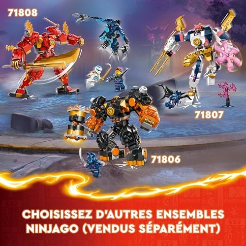 Lego Ninjago Le Robot Élémentaire de la Terre de Cole, Jouet de Construction pour Garçons et Filles Dès 7 Ans avec 2 Personnages Dont Une Minifigurine Cole, Cadeau Ninja pour Enfants 71806 – Image 6