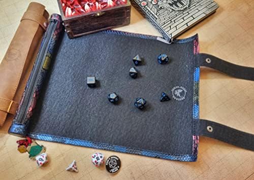 POWER BEAST Dungeon Sac pour Les dés et Piste de Dés Cuir, 2 en 1, Sac et Plateau Jeu de Dés + Ensemble de Dés, Donjons et Dragons, D&D, Dungeons and Dragons, DND, RPG, Jeux de Rôle. (Dragon) – Image 5