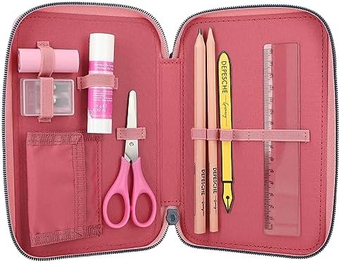 Depesche 12535 Miss Melody My Little Farm-Trousse 3 Crayons de Couleur, règle, Ciseaux, décorations en Broderie et Compartiment pour Cartes nominatives, Multicolore – Image 3