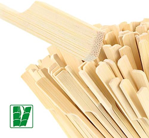 COM-FOUR® 300x brochettes de finger food en bois de bambou - brochettes en bois avec une large surface de préhension - brochettes de gril pour ménage, buffet ou gastro (300 pièces - 18cm) – Image 3