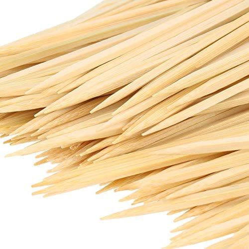 COM-FOUR® 300x brochettes de finger food en bois de bambou - brochettes en bois avec une large surface de préhension - brochettes de gril pour ménage, buffet ou gastro (300 pièces - 18cm) – Image 4