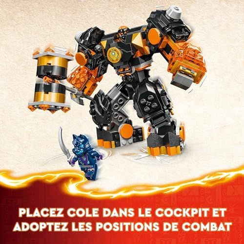 Lego Ninjago Le Robot Élémentaire de la Terre de Cole, Jouet de Construction pour Garçons et Filles Dès 7 Ans avec 2 Personnages Dont Une Minifigurine Cole, Cadeau Ninja pour Enfants 71806 – Image 4