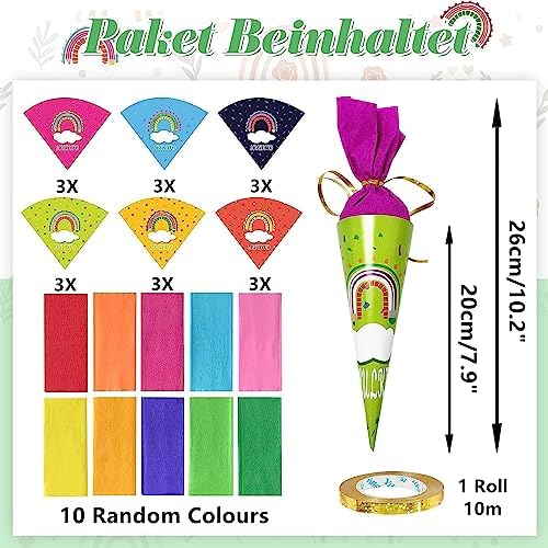 gotyou Lot de 18 Pochette Surprise pour frères et sœurs, Cornet Surprise pour frères et sœurs, Pochette Surprise Enfant, Pochette Surprise, pour la rentrée des Classes – Image 3