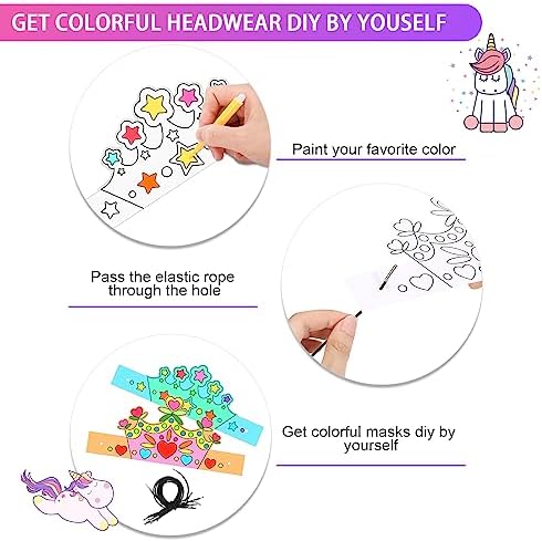 Hifot DIY Masque Enfant, Couronne Masques pour Enfants Roi, Blanche Masques à Colorier pour Cosplay Activités Manuelles Enfants Carnaval Activité Anniversaire (12 Pièces) – Image 2