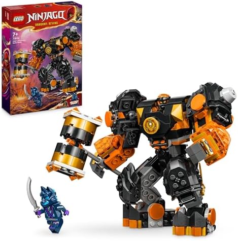 Lego Ninjago Le Robot Élémentaire de la Terre de Cole, Jouet de Construction pour Garçons et Filles Dès 7 Ans avec 2 Personnages Dont Une Minifigurine Cole, Cadeau Ninja pour Enfants 71806