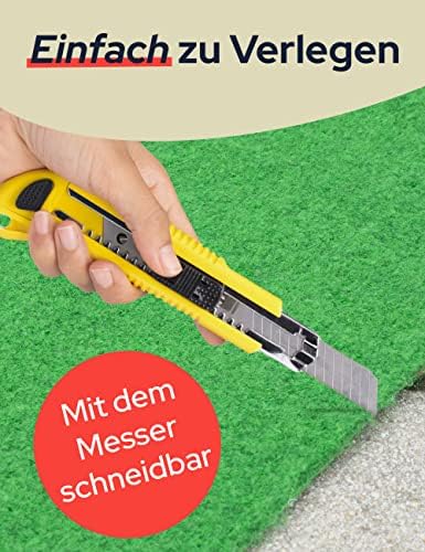 Tapis Gazon Synthétique PARK Bleu 1,33m x 1,00m Tapis Type Gazon Artificiel | Moquette d'extérieur au Mètre | Trois Couleurs et Tailles au Choix | Terrasse, Balcon – Image 3