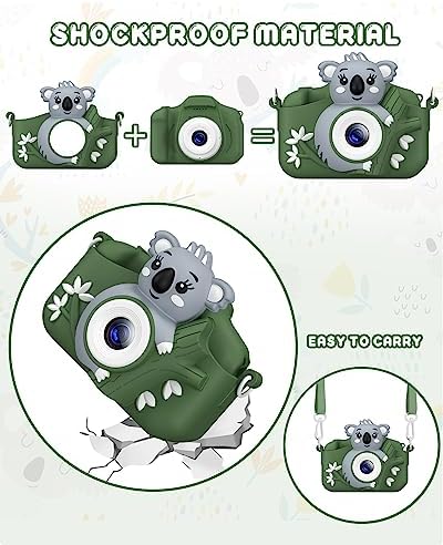 Appareil Photo Enfant, 2.0 Pouces Appareils Photos Numériques pour Enfants avec 32GB SD Carte,HD 1080P Mini Caméra Enfant Rechargeable pour Garçons et Filles, Cadeaux pour Enfants de 3 à 12 Ans – Image 6