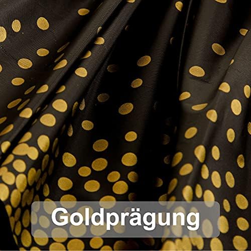 Lot de 4 nappes jetables noires et dorées pour table rectangulaire - Confettis dorés - Pour pique-nique, mariage, fête d'anniversaire, Noël, remise de diplôme, cocktail, 137 x 275 cm - Or noir – Image 2